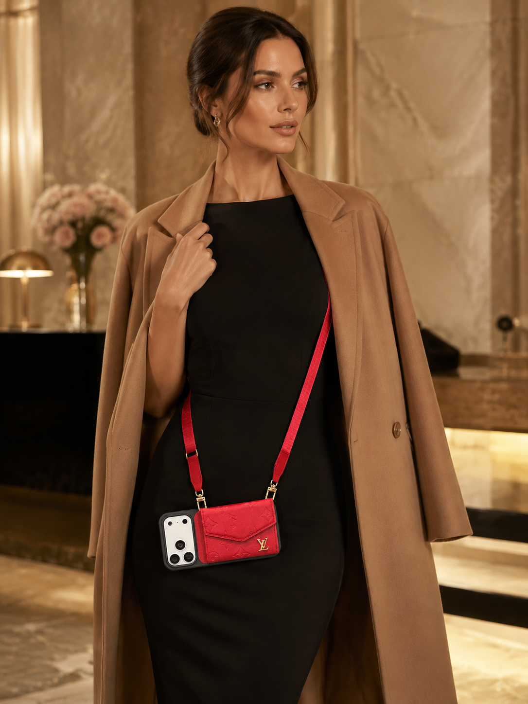 Sophie Berlin Luxus-Wallet-Handyhülle – Rot – Classy Lifestyle