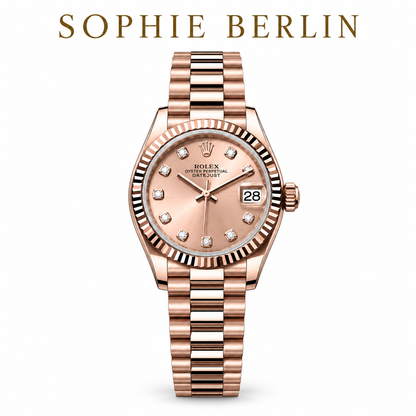 Sophie Berlin – Rosé Éclat Damenuhr, Vorderansicht auf weißem Hintergrund