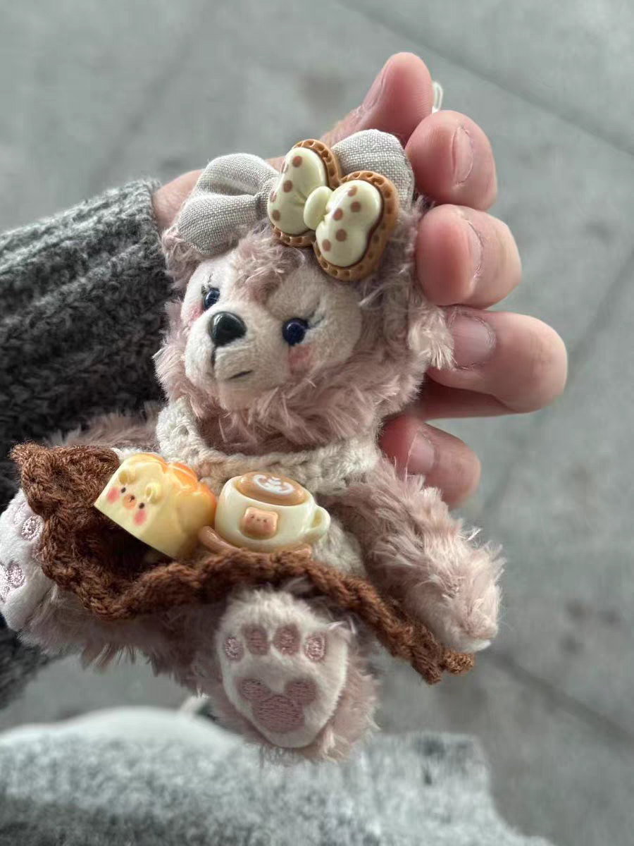 Plüsch-Teddy-Taschenanhänger in vier Farben – Originalansicht 2