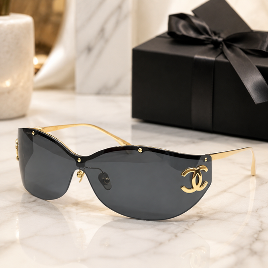 Luxus randlose Shield-Sonnenbrille UV400 – Luxusansicht