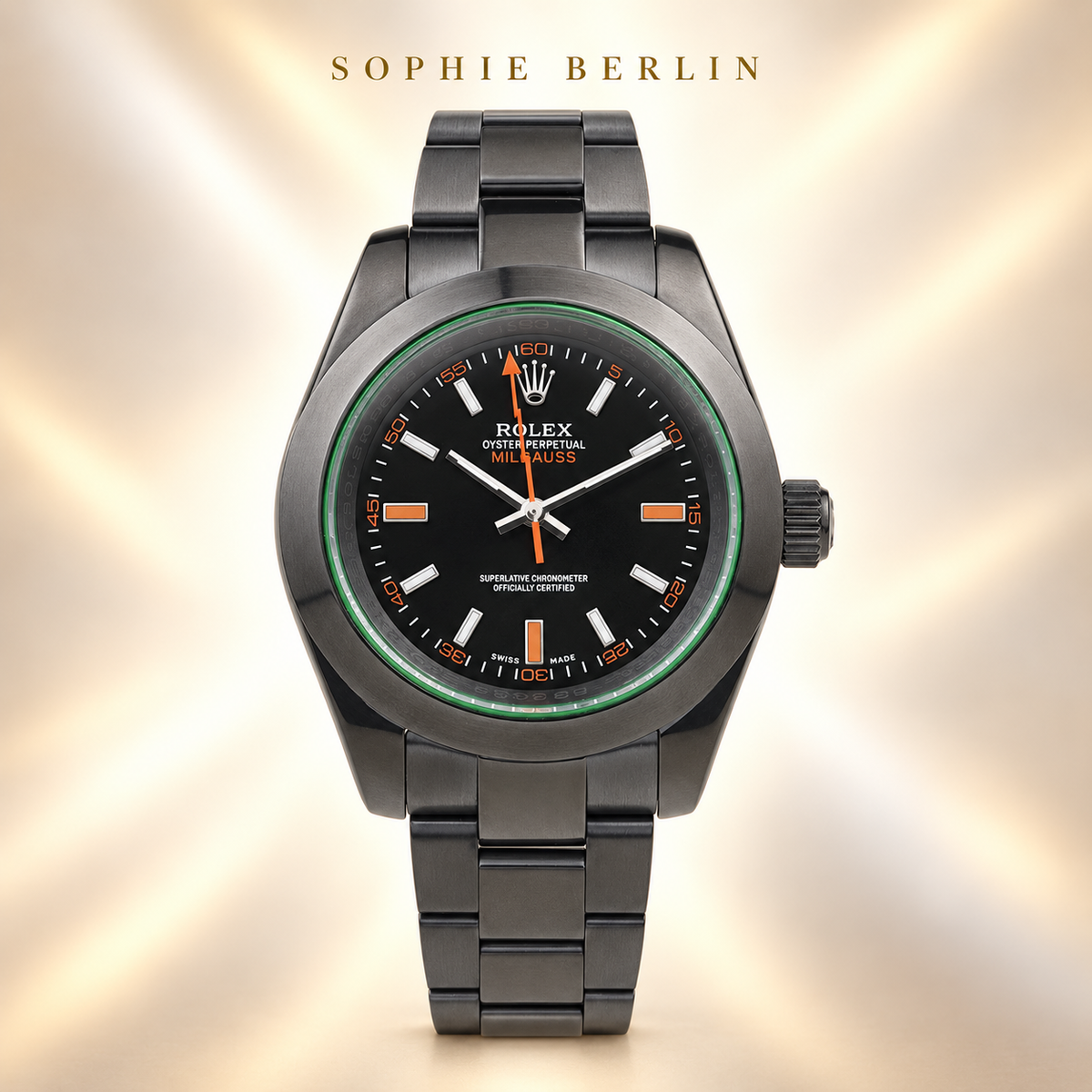 Volta Herrenuhr – Anthrazit & Schwarz | 40 mm – Vorderansicht