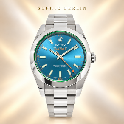 Volta Herrenuhr – Vorderansicht mit blauem Zifferblatt – Sophie Berlin