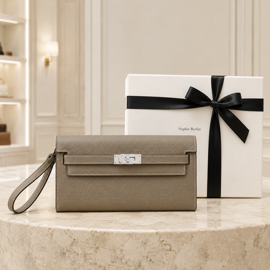 Élise To-Go Portemonnaie in Taupe – Sophie Berlin