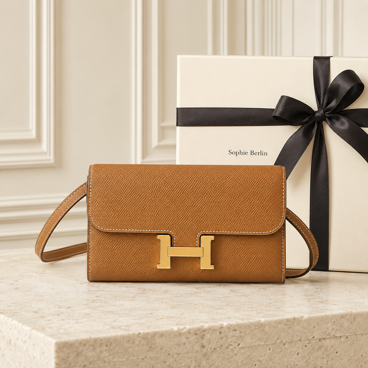 Camille To-Go Portemonnaie in Karamell – Sophie Berlin
