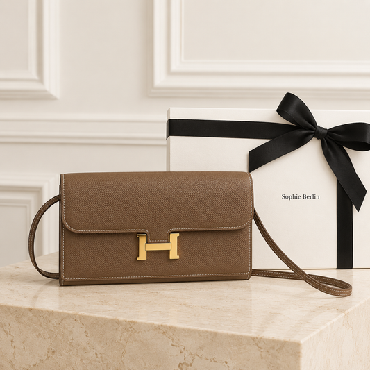 Amélie To-Go Portemonnaie in Braun – Sophie Berlin