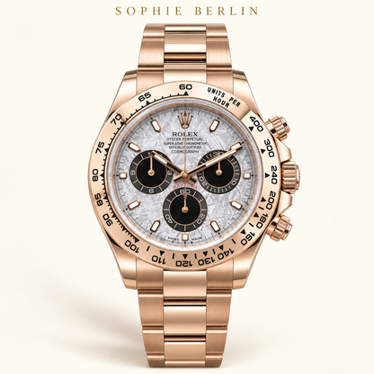Rosé Astral – Armbanduhr in Meteoritenoptik – 40 mm – Profilansicht