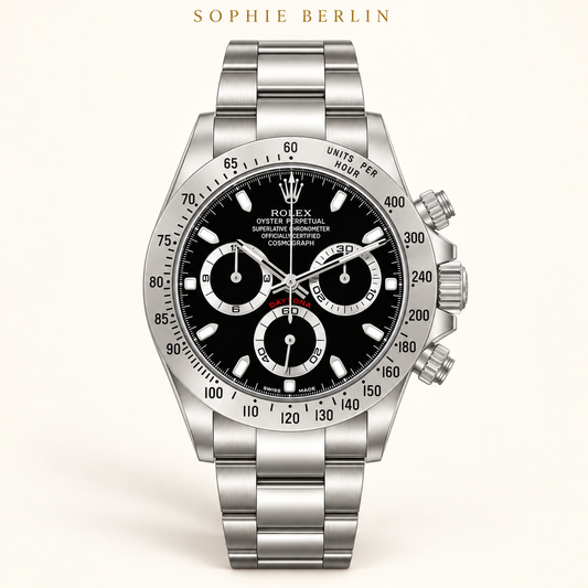 Virello Chronograph – Schwarz & Silberfarben | 40 mm – Profilansicht