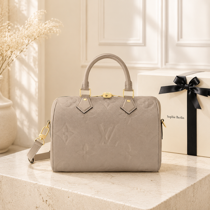 Speedy Bandoulière 25 Leder Monogram Empreinte Grau Tortora Luxus-Profilfoto
