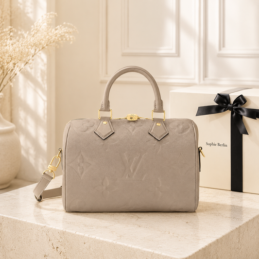 Speedy Bandoulière 25 Leder Monogram Empreinte Grau Tortora Luxus-Profilfoto