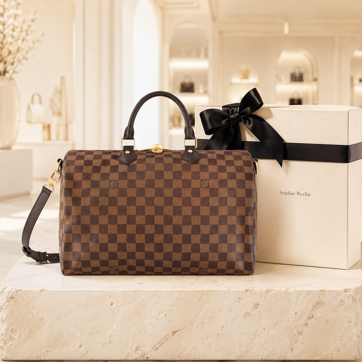 Speedy Bandoulière 35 Damier Ébène Luxus-Profilfoto