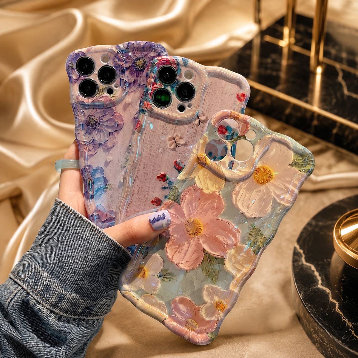 Frühlings-Blüten Blumen iPhone-Hülle – Luxus Produktfoto