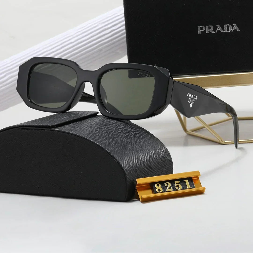 Polygonale Retro Unisex-Sonnenbrille 8251 – Ansicht 2