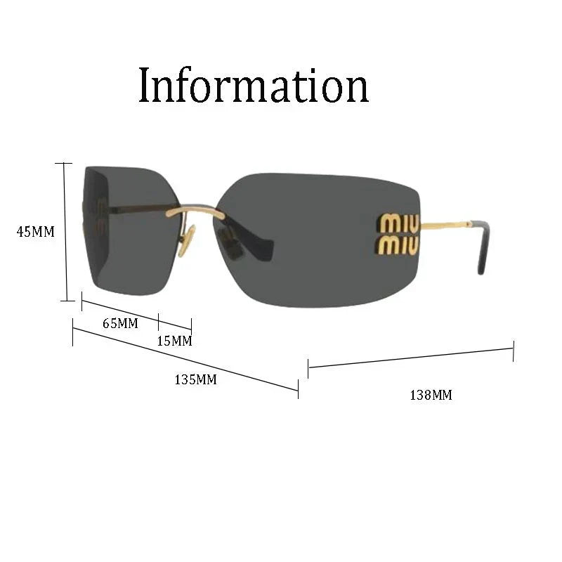 Modische randlose Sonnenbrille – Ansicht 11