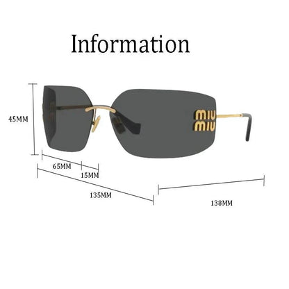 Modische randlose Sonnenbrille – Ansicht 11