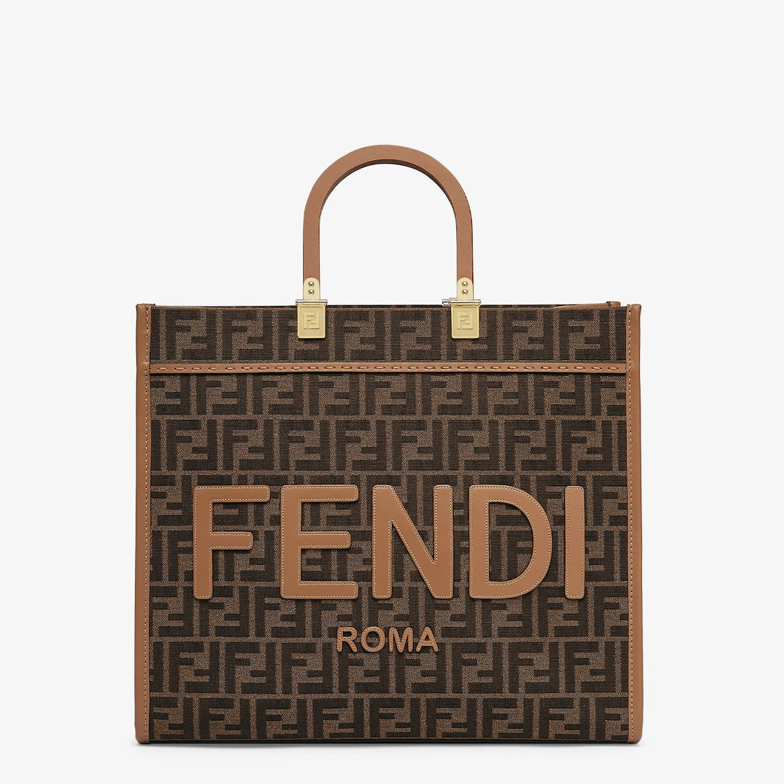 Sunshine Medium Jacquard-Tasche Braun