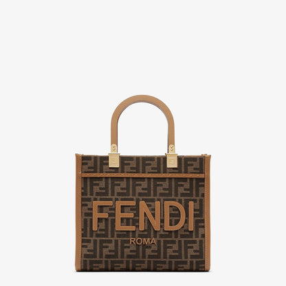 Sunshine Small Jacquard-Tasche Braun