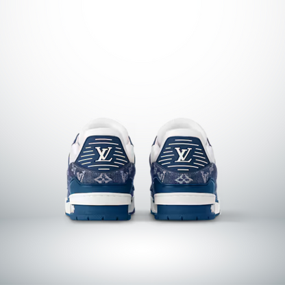 TRAINER MONOGRAM DENIM Weiß Blau – Produktfoto 3