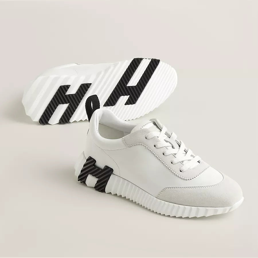 Bouncing Sneaker Veloursleder Weiß – Ansicht 4
