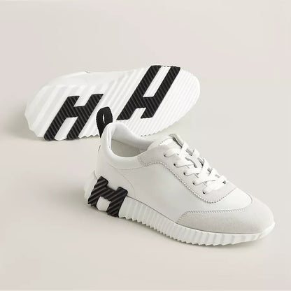 Bouncing Sneaker Veloursleder Weiß – Ansicht 4