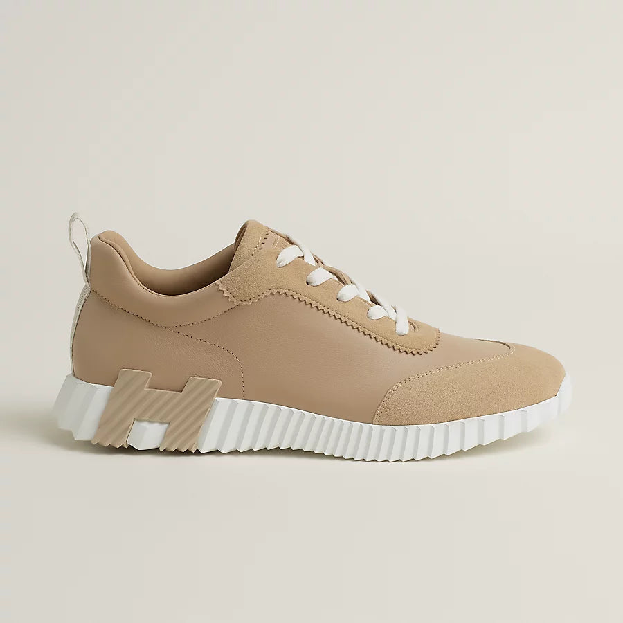 Bouncing Sneaker aus Leder beige – Ansicht 1