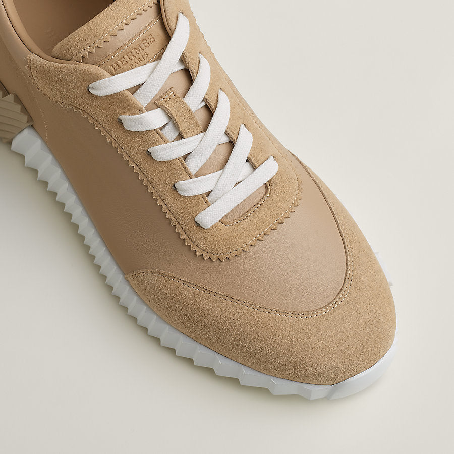 Bouncing Sneaker aus Leder beige – Ansicht 2