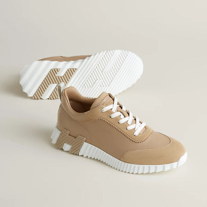 Bouncing Sneaker aus Leder beige – Ansicht 4