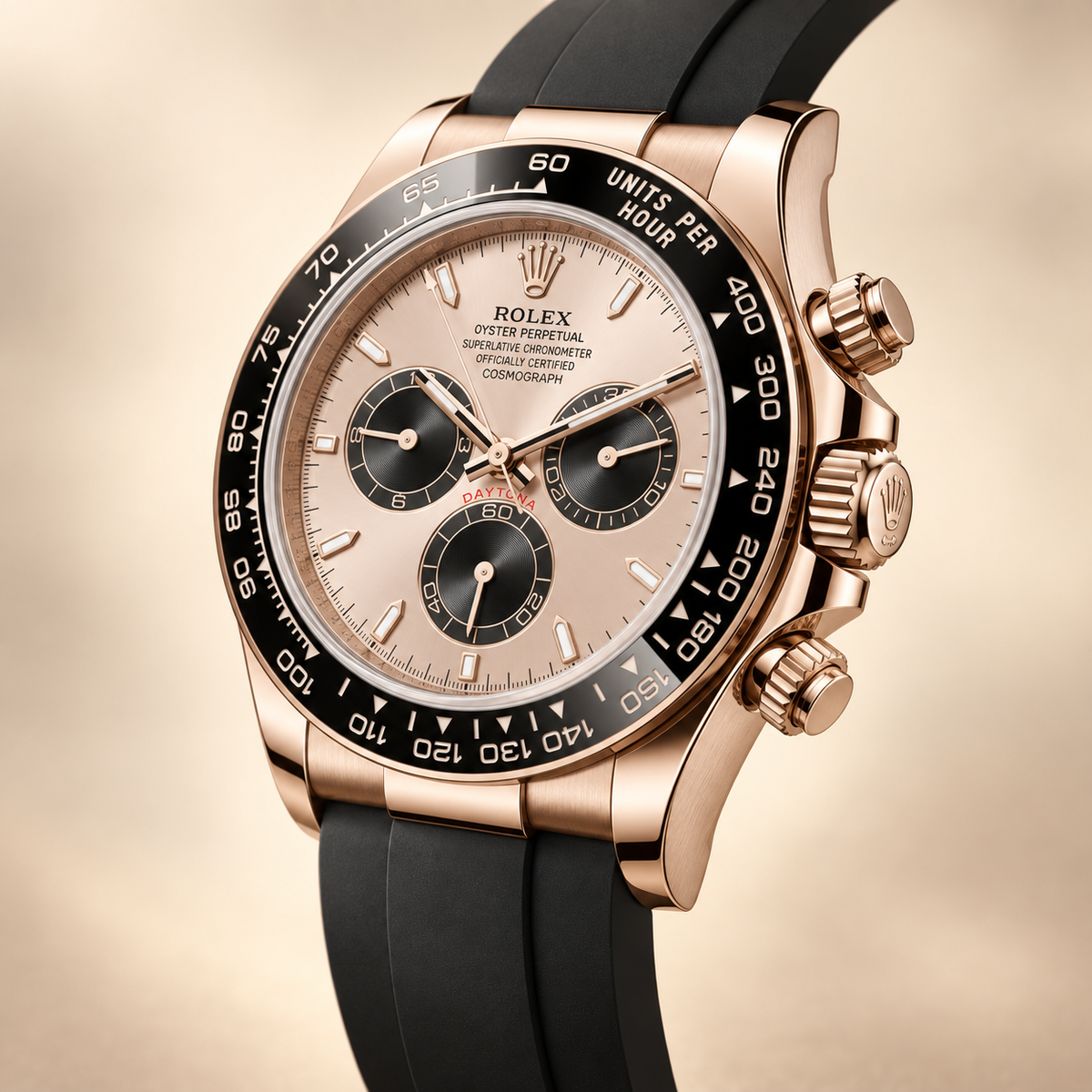 Velaro Chronograph – Seitenansicht mit Krone und Drückern
