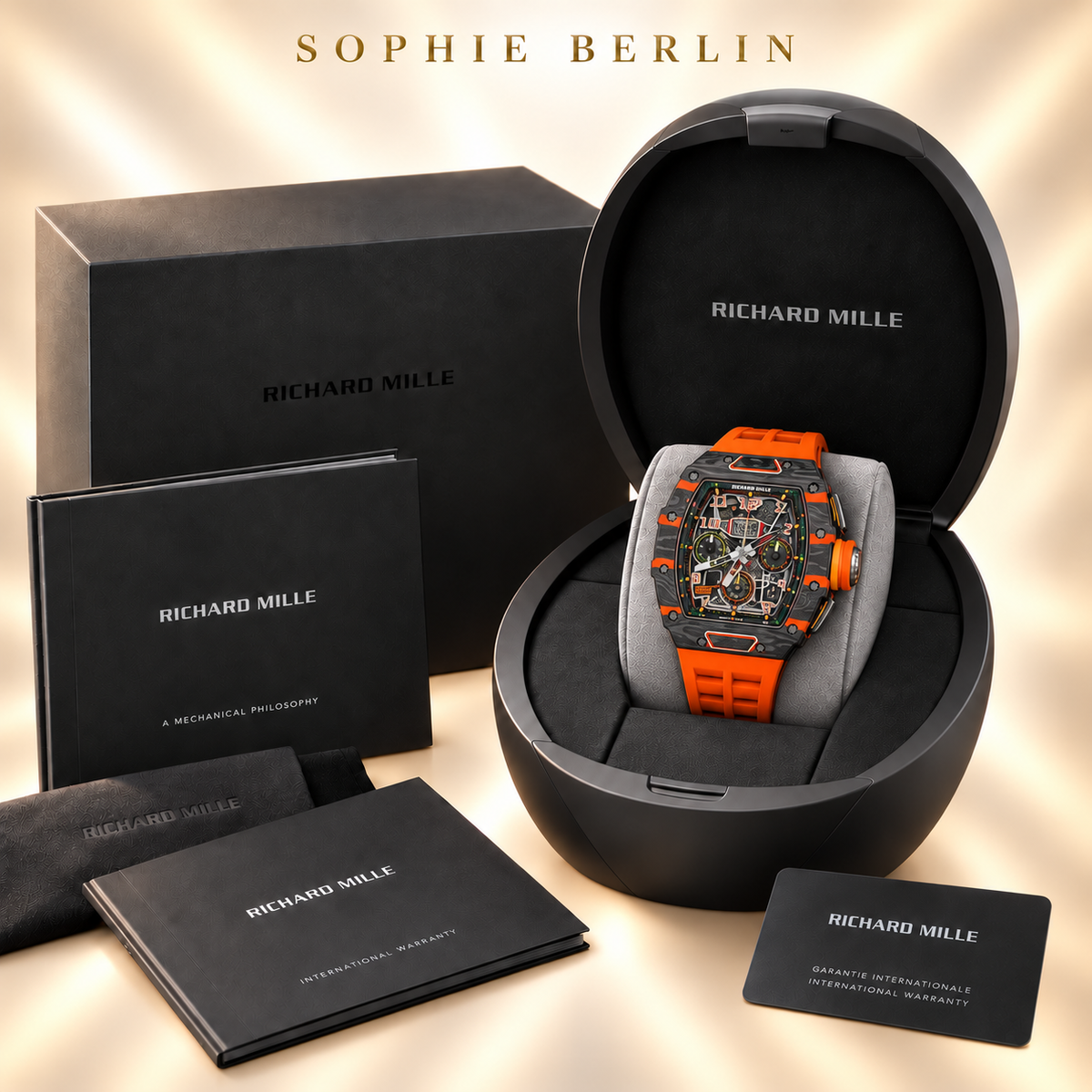 Veloce Sportuhr – Orange & Anthrazit mit optionalem Verpackungsset – Sophie Berlin