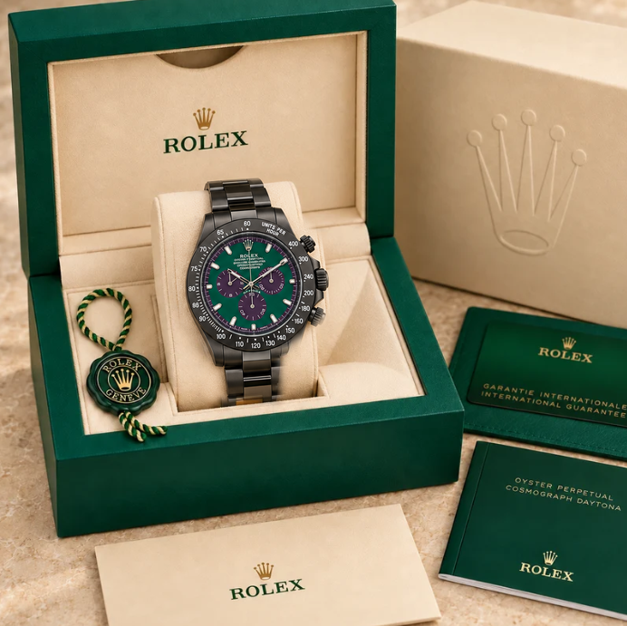 Veradis Chronograph – Grün & Graphit | 42 mm in groene Rolex-doos