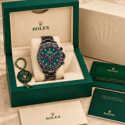 Veradis Chronograph – Grün & Graphit | 42 mm in groene Rolex-doos