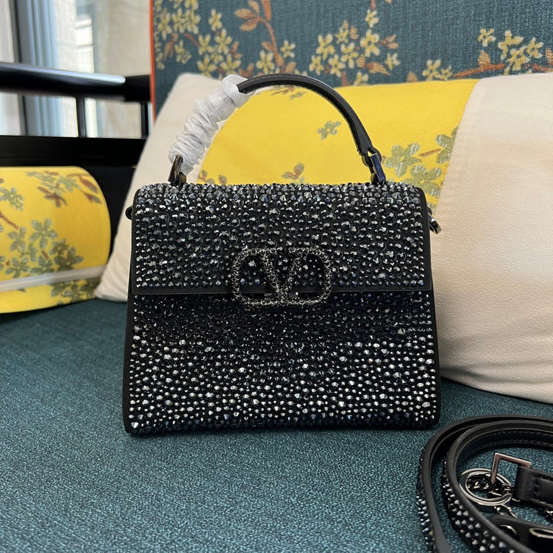 VSling Mini Kristalltasche Schwarz