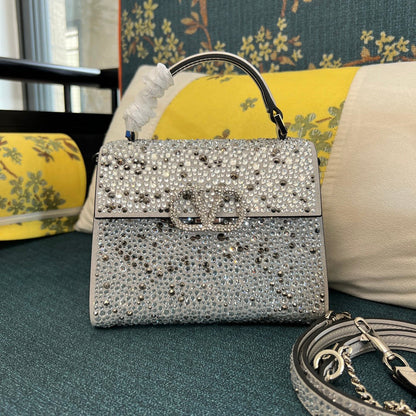 VSling Mini Kristalltasche Weiß