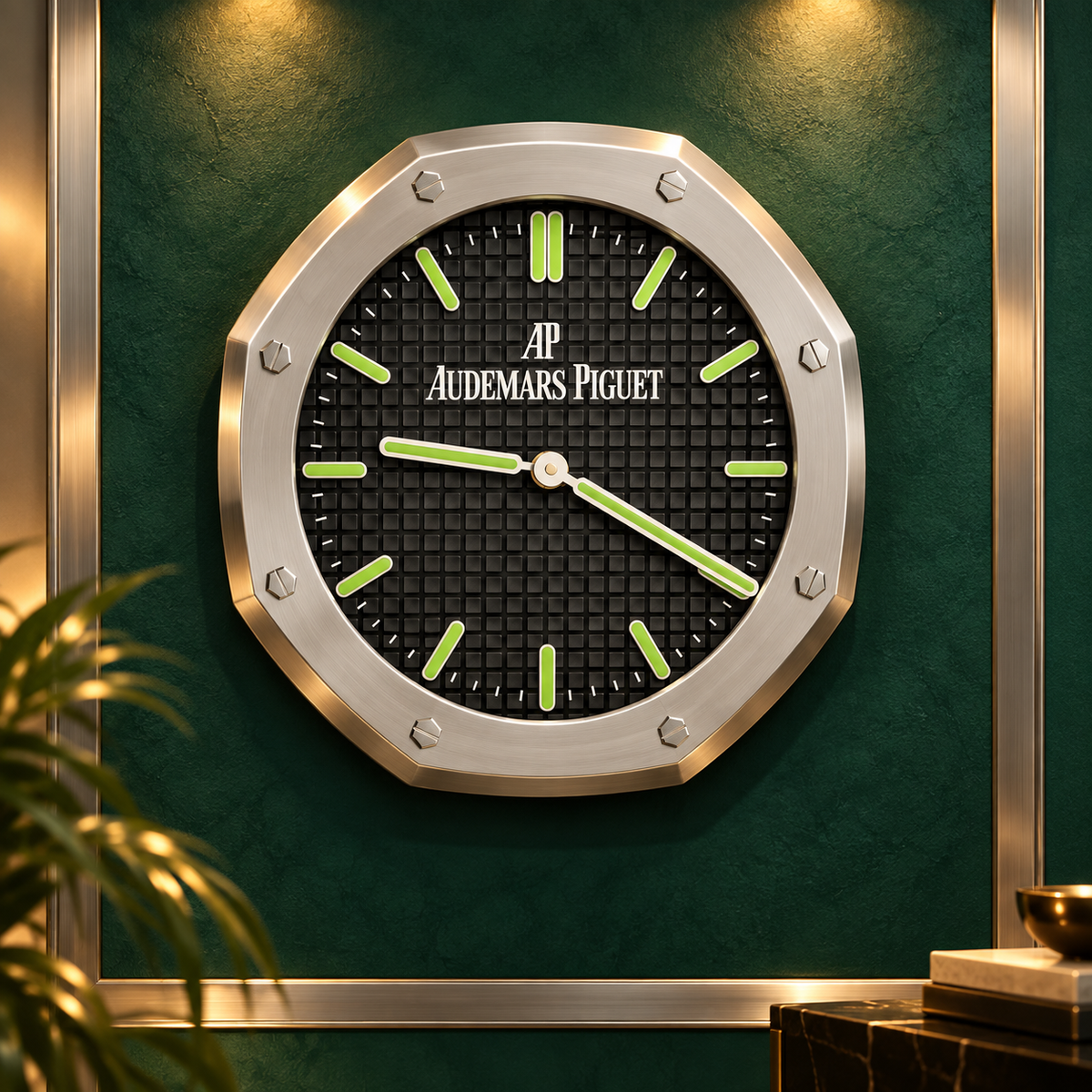 Wanduhr an einer luxuriösen Wand