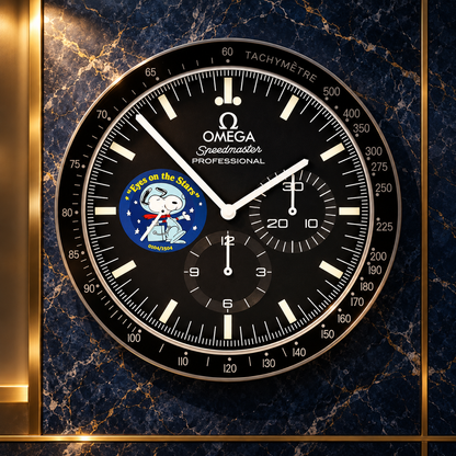 Wanduhr an einer luxuriösen Wand