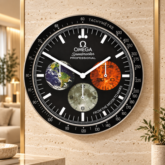 Wanduhr an einer luxuriösen Wand