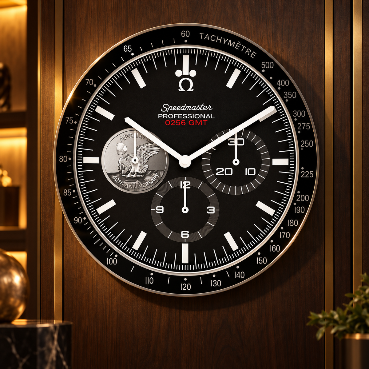 Wanduhr an einer luxuriösen Wand